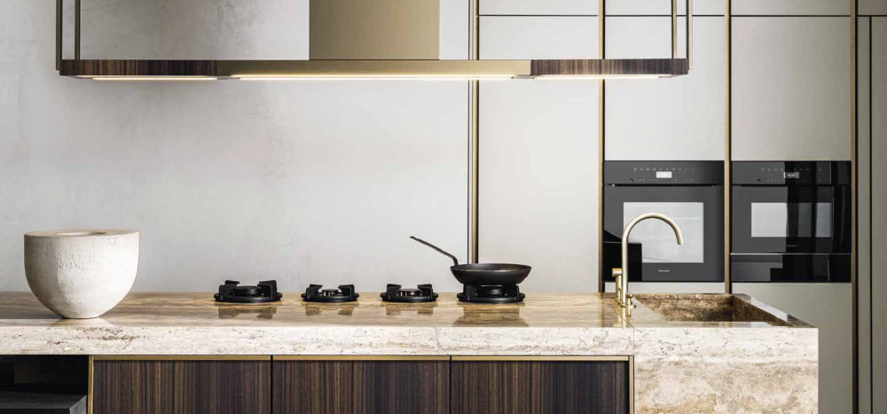 Kitchen island with luxury finishes at No. 7 Rosedale